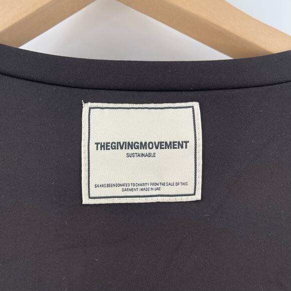 THE GIVING MOVEMENT T-Shirt Mens Size 2XL/3XL Black Sustainable Stretch Casual - Picture 8 of 11